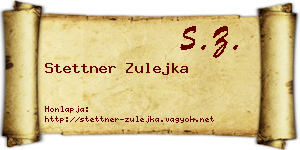 Stettner Zulejka névjegykártya